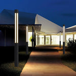 Cylindrical LED Bollard Light for Modern Landscape Paths