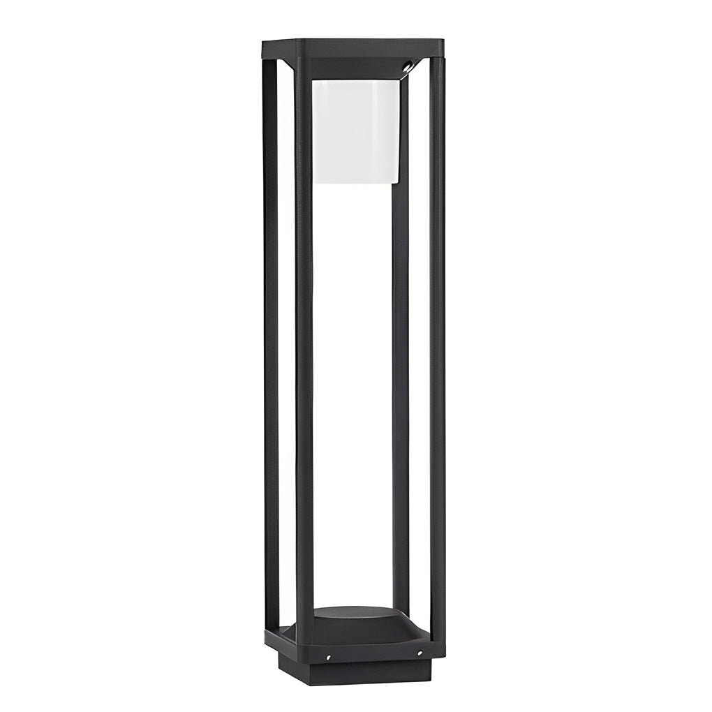 Modern Solar Bollard Lights for Pathways & Gardens – Black Aluminum