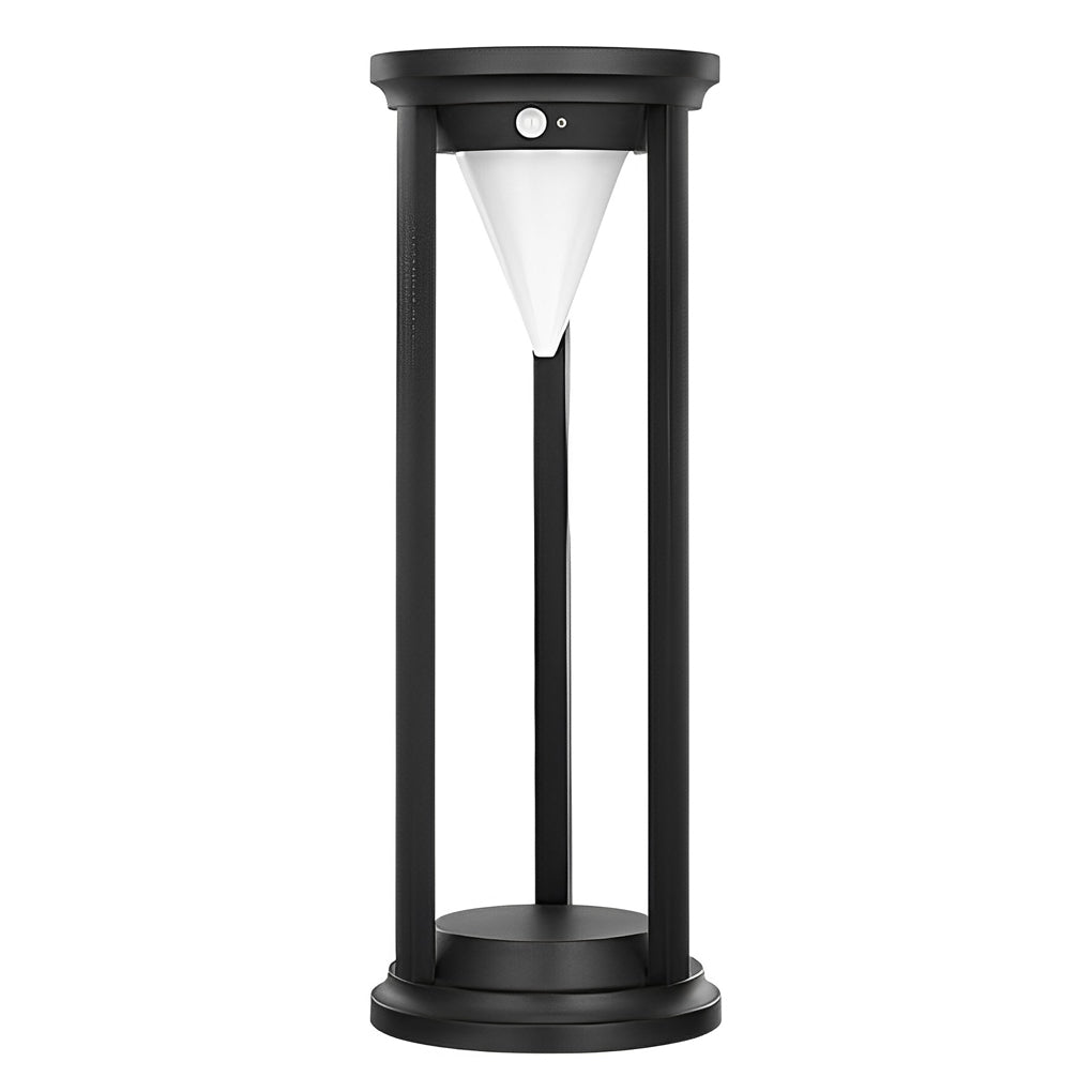 Modern Solar Bollard Lights for Pathways & Gardens – Black Aluminum