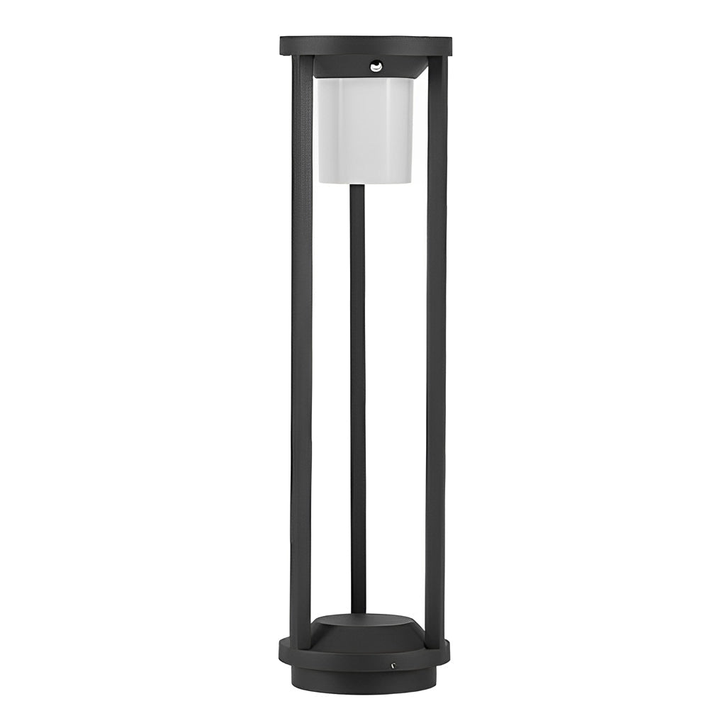 Modern Solar Bollard Lights for Pathways & Gardens – Black Aluminum