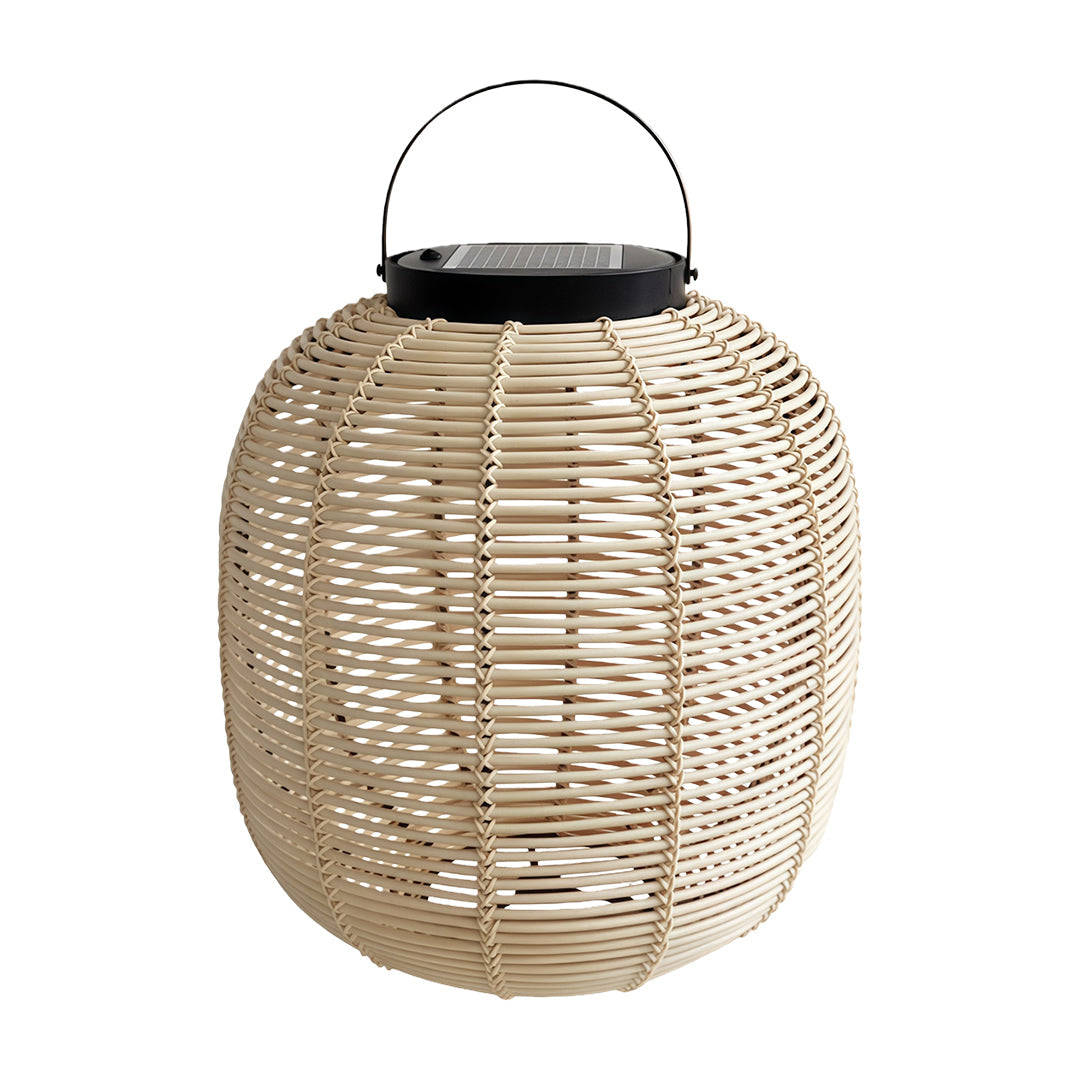 Artisan Solar Wicker Lantern with Warm LED Glow for Outdoor Living