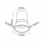 Recessed LED Spotlights with Hill-Effect Optics, Modern Architectural Downlights, Set of 2