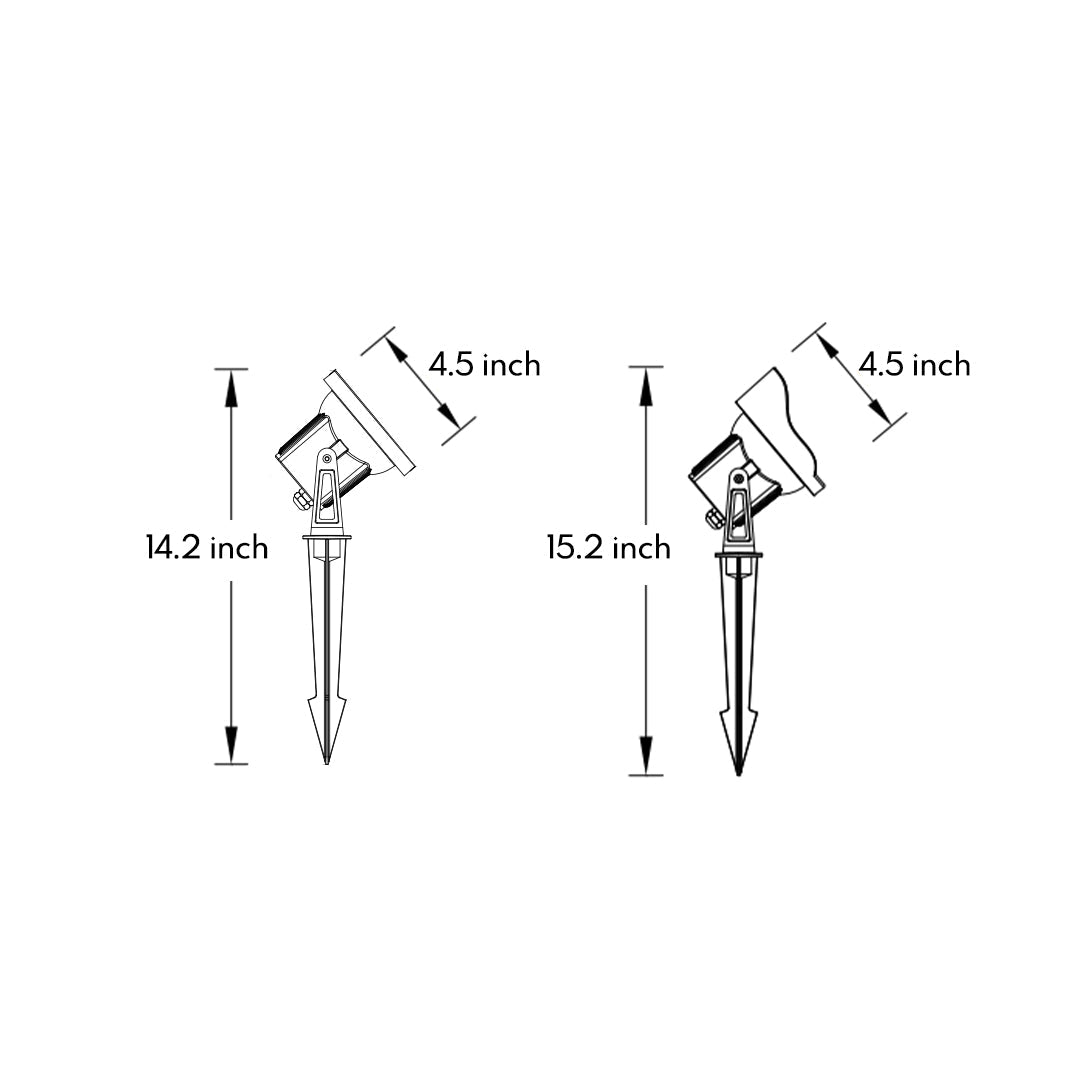 Modern Minimalist 12V Outdoor Spike Spotlights for Garden Landscapes