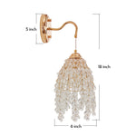 Luxury Crystal LED Wall Sconce, French Gold Minimalist Ambient Lighting for Bedroom & Living Room