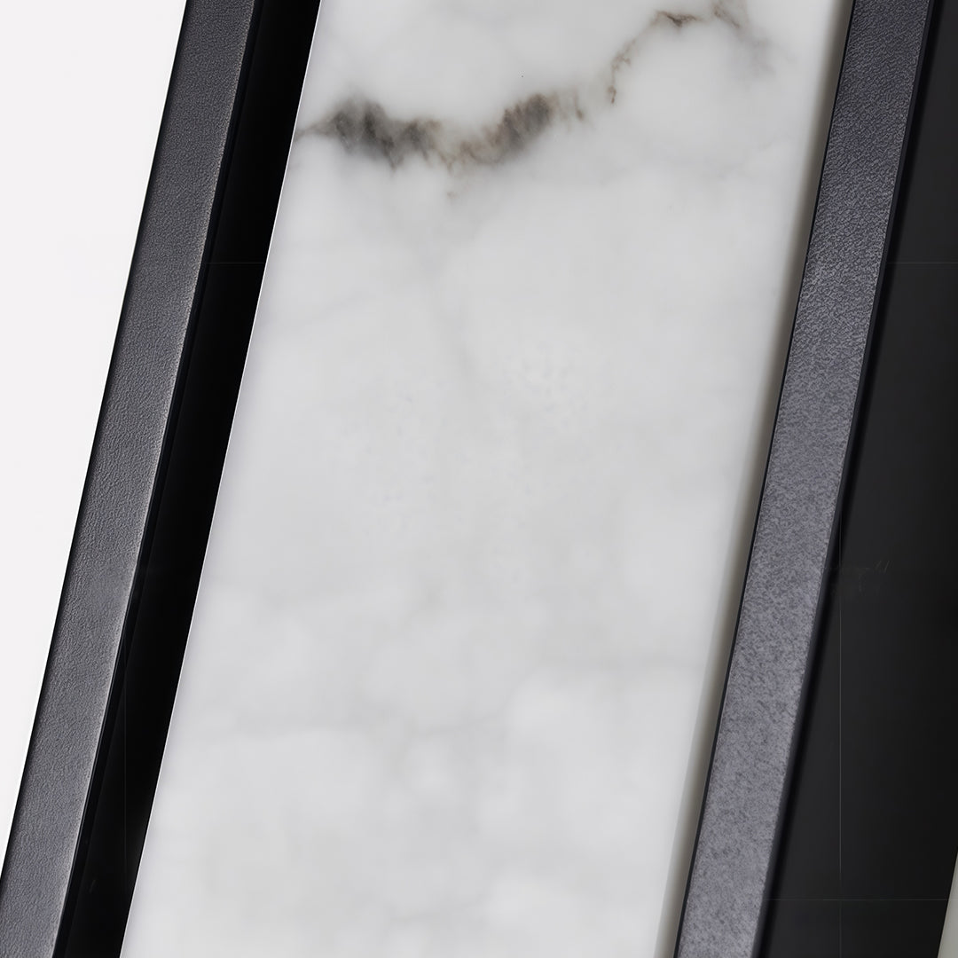 Modern Outdoor Wall Sconce with Marble Shade, IP54 Waterproof LED