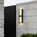 Modern Outdoor Wall Sconce with Marble Shade, IP54 Waterproof LED