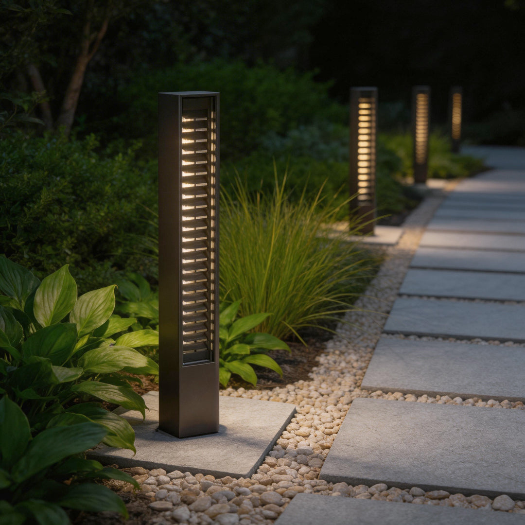 Modern LED Bollard Light for Pathways and Gardens, Warm White 3000K