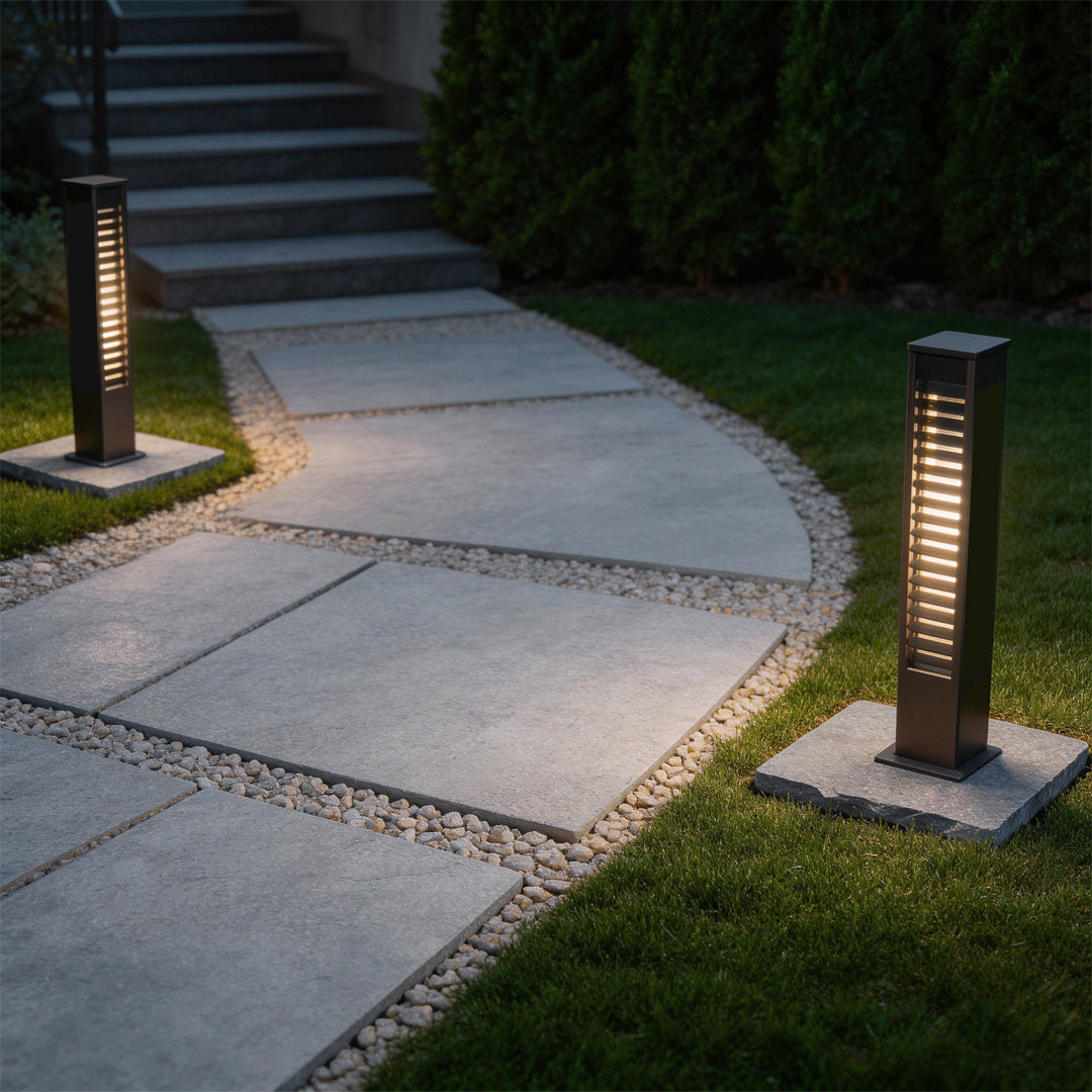 Modern LED Bollard Light for Pathways and Gardens, Warm White 3000K
