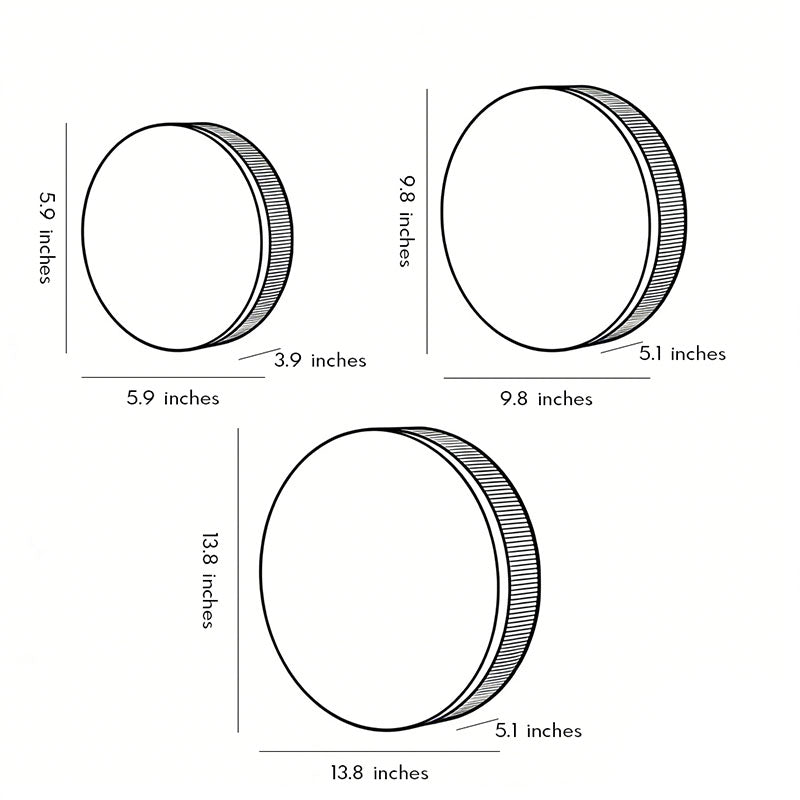 Modern Round Outdoor Wall Sconce in Black Stainless Steel with Warm LED Glow