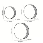 Modern Round Outdoor Wall Sconce in Black Stainless Steel with Warm LED Glow