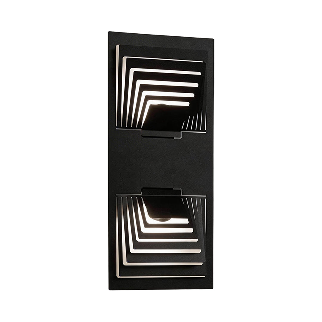 Modern Outdoor Wall Sconce in Black Stainless Steel