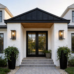 Outdoor Wall Sconce with Warm LED Light, Stainless Steel Modern Garden Lighting
