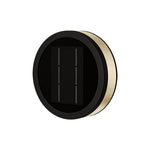 Modern Round Outdoor Wall Sconce in Black Stainless Steel with Warm LED Glow