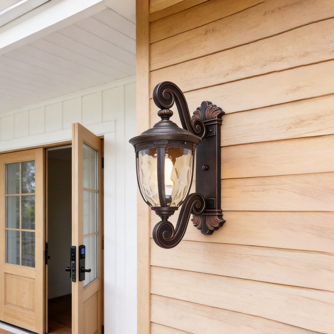 American Lantern Outdoor Wall Sconce with Warm LED Glow