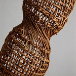 Artisan Rattan Pendant Light – Handwoven Bamboo Tone Ceiling Lamp for Modern Interiors