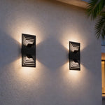 Modern Outdoor Wall Sconce in Black Stainless Steel