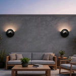 Modern Outdoor Wall Sconce in Black Stainless Steel