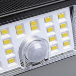 Modern Solar Motion Sensor Wall Lights, 4-Pack, Black Finish for Outdoor Spaces