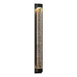 Modern Outdoor LED Wall Sconce with Bubble Glass Diffuser, Black Stainless Steel