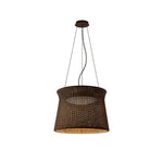 Nordic Woven Rattan Pendant Light with Adjustable Cord, Natural Minimalist Ceiling Lamp