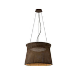 Nordic Woven Rattan Pendant Light with Adjustable Cord, Natural Minimalist Ceiling Lamp