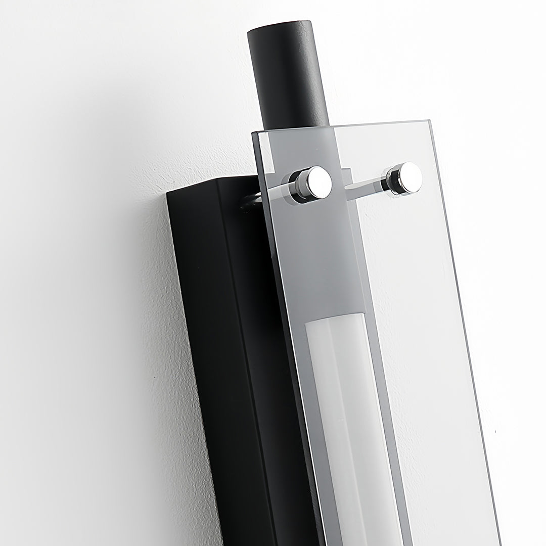 Linear LED Wall Sconce in Black with Up-Down Illumination for Modern Hallways