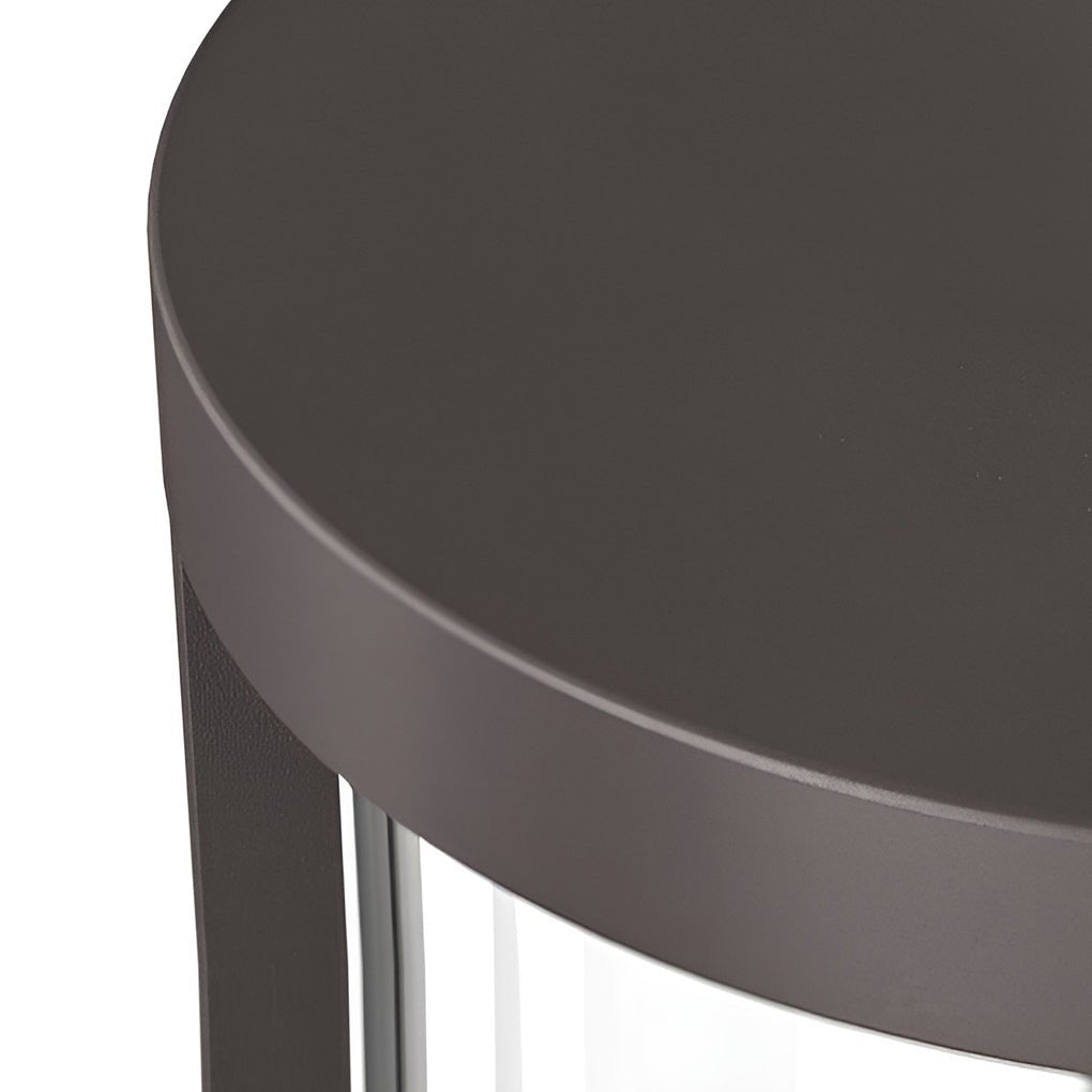 Modern Aluminum LED Outdoor Post Light with Clear Glass Shade