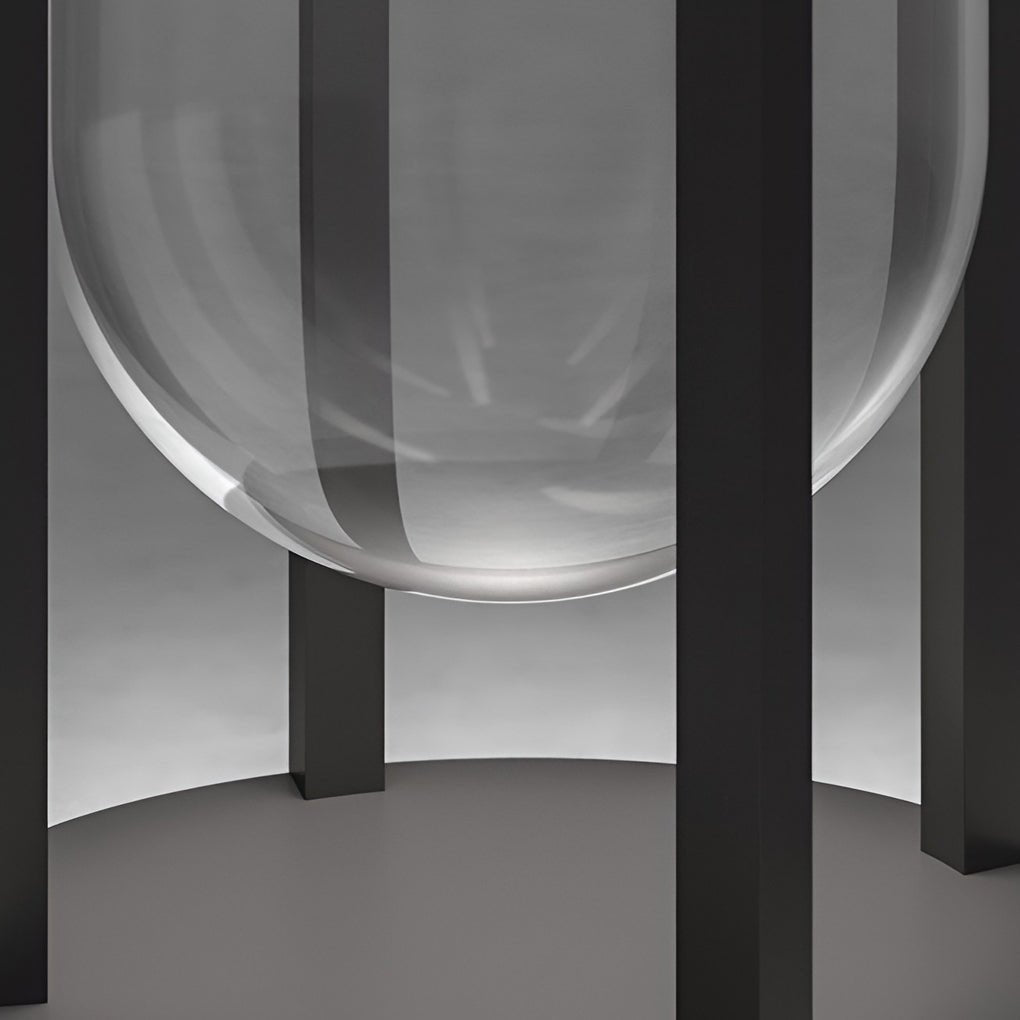 Modern Aluminum LED Outdoor Post Light with Clear Glass Shade