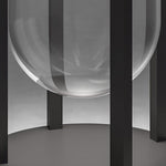 Modern Aluminum LED Outdoor Post Light with Clear Glass Shade