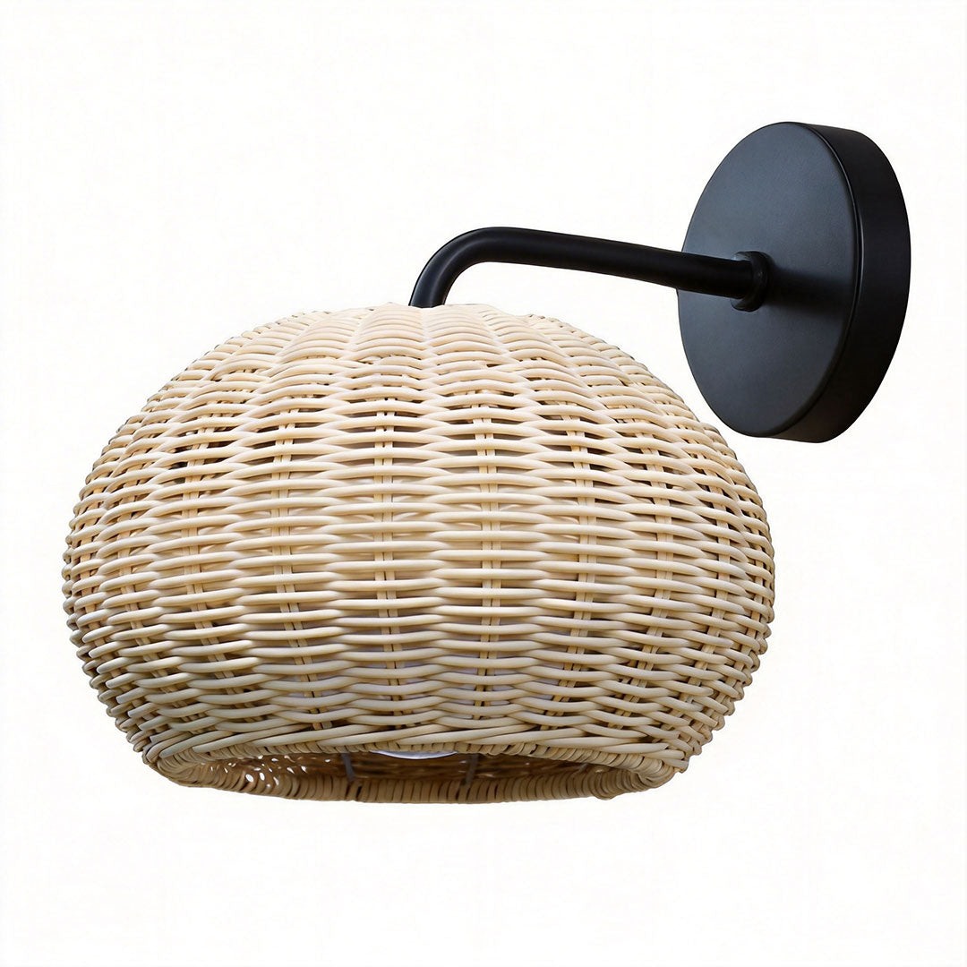 Artisan Rattan Pendant Light – Waterproof Outdoor Hanging Lantern