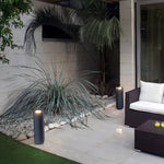 Modern Outdoor Bollard Light in Black or Gray | IP65 Waterproof Aluminum Landscape Lamp