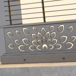 Modern Outdoor Pillar Light in Gray Stainless Steel with Warm LED Glow