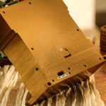 Nordic Fireplace Snowfall Table Lamp with Warm LED Glow