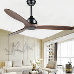 Aria Wooden Ceiling Fan with Integrated LED Light – Modern Flush Mount Fandelier
