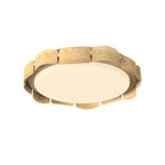 Nordic Wood Flush Mount Ceiling Light with Full Spectrum LED