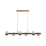 Aurelia Modern Chandelier in Black and Gold with LED Acrylic Shades