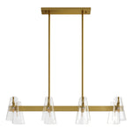 Modern Copper Chandelier with Acrylic Shades for Dining and Living Spaces