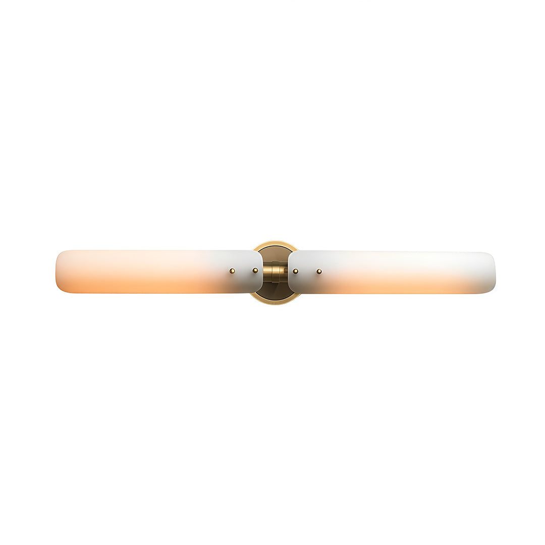 Art Deco Glass Wall Sconce in Polished Brass for Modern Interiors