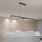 Linear LED Pendant Light in Matte Black for Modern Interiors