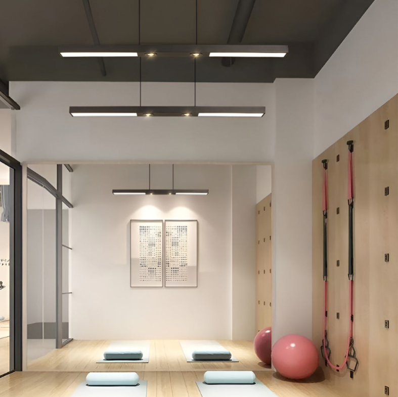 Linear LED Pendant Light in Matte Black for Modern Interiors