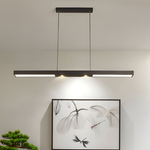Linear LED Pendant Light in Matte Black for Modern Interiors