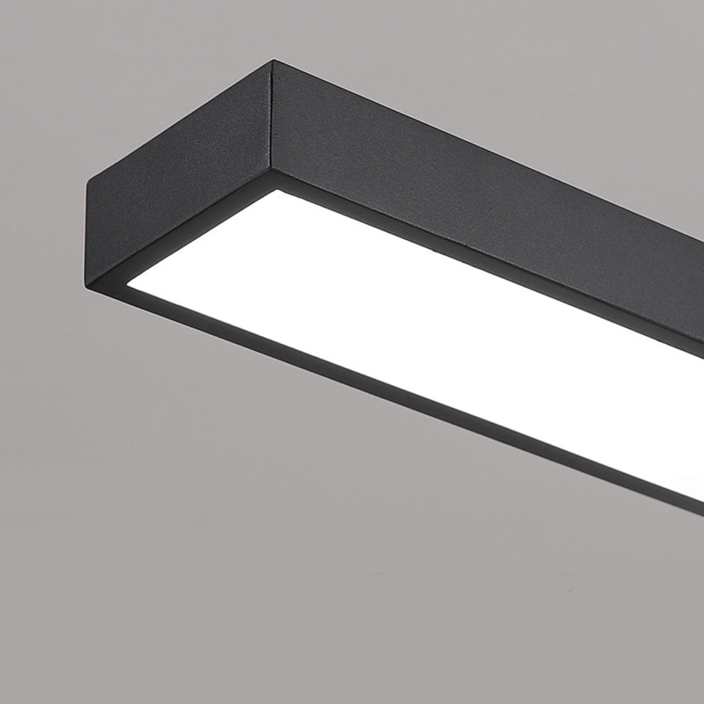 Linear LED Pendant Light in Matte Black for Modern Interiors