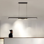 Linear LED Pendant Light in Matte Black for Modern Interiors