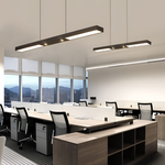 Linear LED Pendant Light in Matte Black for Modern Interiors