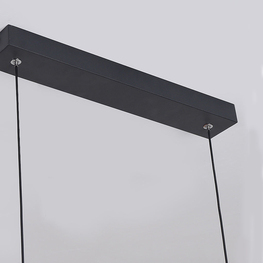 Linear LED Pendant Light in Matte Black for Modern Interiors