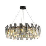 Lumière de Cristal Contemporary Crystal Chandelier with Adjustable Chain