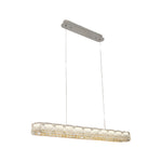 Italian Crystal Chandelier in Chrome Finish, Modern LED Hanging Light