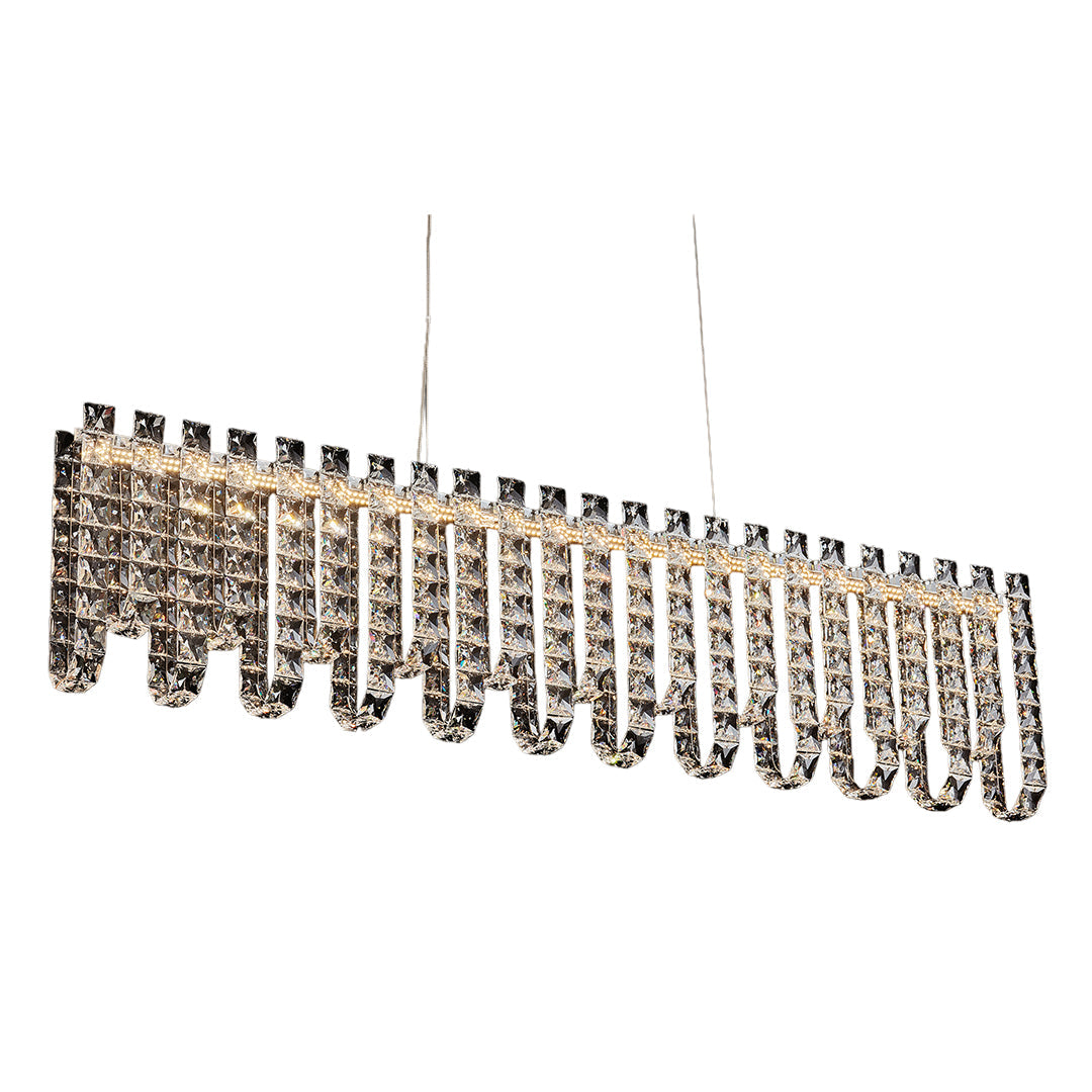 Lumina Crystal Chandelier – Modern Minimalist Pendant for Elegant Interiors
