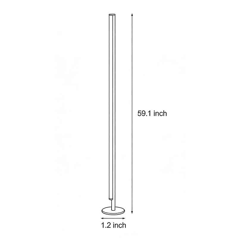 Minimalist Linear LED Floor Lamp for Modern Living Spaces