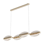 Aurelia Gold Minimalist LED Chandelier with Acrylic Shades